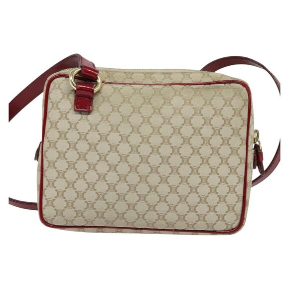 CELINE Macadam Canvas Shoulder Bag Beige Gold Auth - Picture 9 of 16